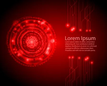 Abstract Circle digital technology background with back space, futuristic str Stock Illustration