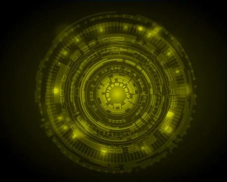 Abstract Circle digital technology background, futuristic structure elements  イラスト素材