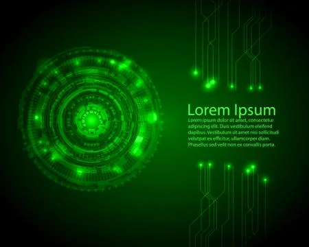 Abstract Circle digital technology background with back space, futuristic str Stock Illustration