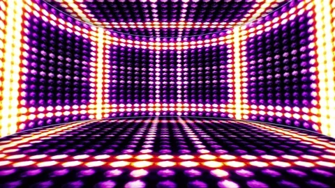 Abstract Circle Disco Dance Lights Tunnel Background, Animation, Rendering, Loop Vídeos de archivo 106069633