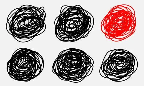 Abstract circle doodle. pen strokes doodle. pencil strokes. abstract doodle back Stock Illustration
