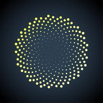 Abstract circle dotted background. Vector illustration Stock Illustration