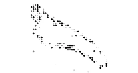 Abstract Circle Drop Kiribati Map Build Stock Footage 320804514