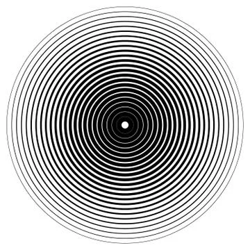 Abstract circle element. Concentric circles, ripple effect. Vector. Ilustración de archivo