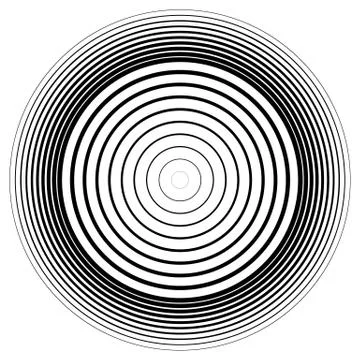 Abstract circle element. Concentric circles, ripple effect. Vector. Stock Illustration