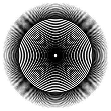 Abstract circle element. Concentric circles, ripple effect. Vector. Ilustración de archivo