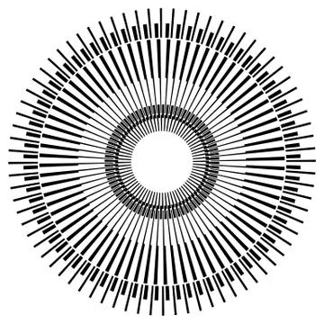 Abstract circle element with geometric lines on white 스톡 일러스트