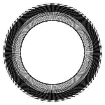 Abstract circle element with geometric lines on white 스톡 일러스트