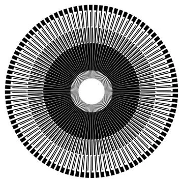 Abstract circle element with geometric lines on white Stockillustratie