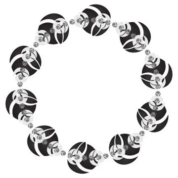 Abstract circle element, motif on white. Editable vector. Stock-Illustration