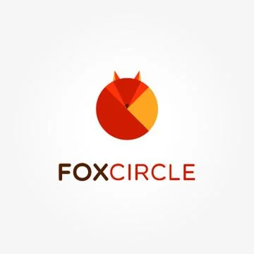 Abstract Circle Fox Shape Logo Sign Symbol Icon Stock Illustration
