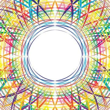 Abstract Circle Frame Abstract Colorful Circle Frame on White Background C... Foto stock