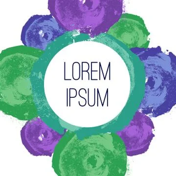 Abstract Circle Frame Design Element isolated on white background Illustrazione stock