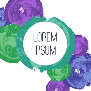 Abstract Circle Frame Design Element isolated on white background Stock Illustration