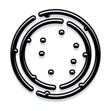 Abstract circle geometric lines dots icon 스톡 일러스트