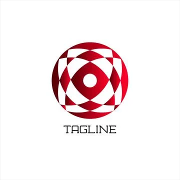 Abstract circle geometric logo Stock Illustration