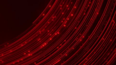 Abstract circle glowing technology line, Red ring glowing effect Stock Footage 341561518