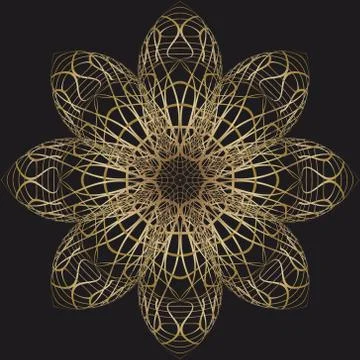 Abstract circle gold background. Illustrazione stock