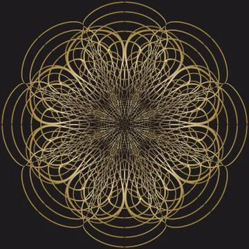 Abstract circle gold background. Stock Illustration