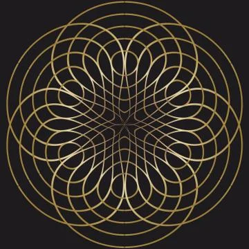 Abstract circle gold background. Stock Illustration