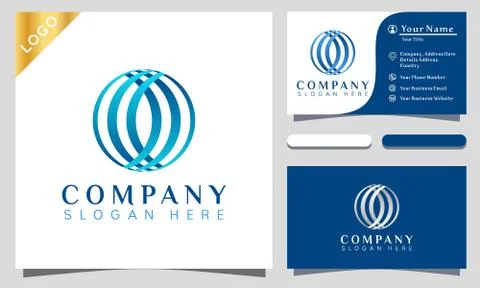 Abstract Circle Gradient Logo Design Vector Illustration Template Stock Illustration