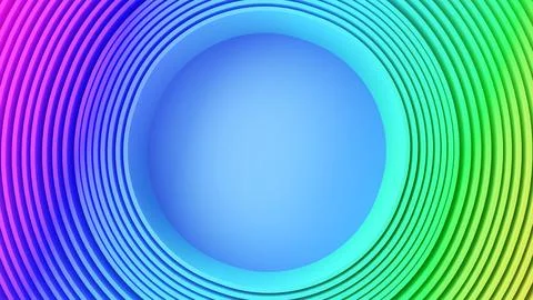 Abstract Circle Gradient Wave Pattern Background,Colour flow of waves, 3D r.. Stock Illustration