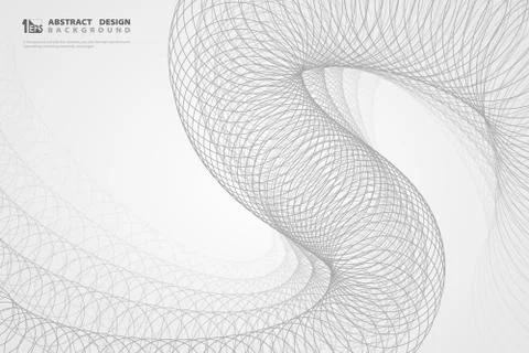Abstract circle gray decoration pattern design background. illustration Illustrazione stock