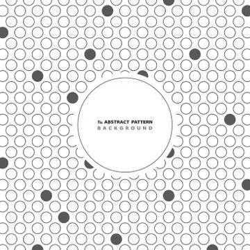 Abstract circle gray dot pattern background with copy space. Stock Illustration