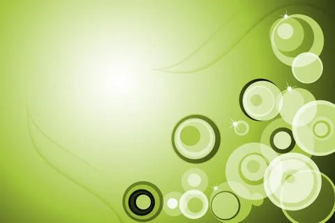 Abstract circle on green background Stock Illustration