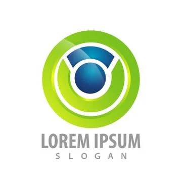 Abstract circle green technology logo concept design. Symbol graphic template Stock Illustration