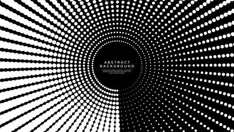 Abstract circle halftone background design. Rounded halftone background. Stock Illustration