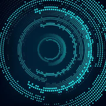 Abstract circle halftone Illustrazione stock