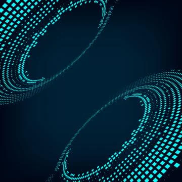 Abstract circle halftone Illustrazione stock