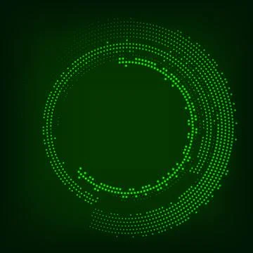 Abstract circle halftone Illustrazione stock