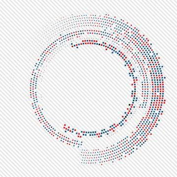 Abstract circle halftone Illustrazione stock