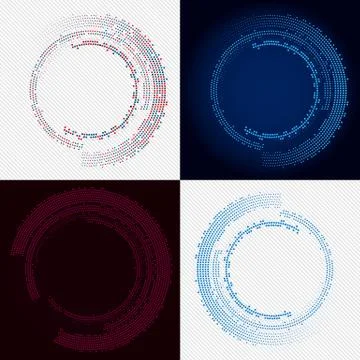 Abstract circle halftone vector illustration Illustrazione stock