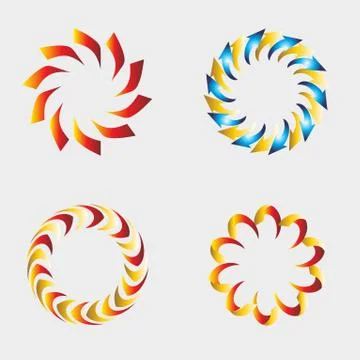 Abstract circle icon elements for design Vector set Illustrazione stock