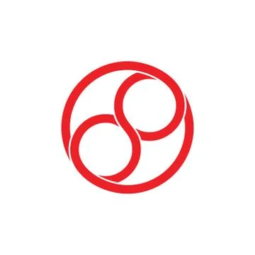 Abstract circle infinity line logo vector Stock Illustration