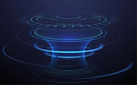 Abstract circle interface technology background Stock Illustration