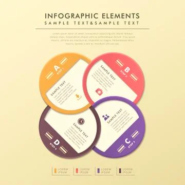 Abstract circle label infographics Stock Illustration