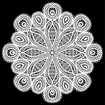 Abstract circle lace pattern. Stock Illustration