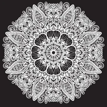 Abstract circle lace pattern. Stock Illustration