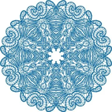 Abstract circle lace pattern. Stock Illustration