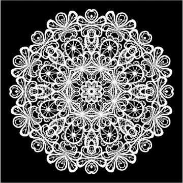 Abstract circle lace pattern Stock Illustration