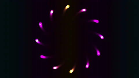 Abstract circle lasers show in 4k video. Stockbeeldmateriaal 155059986