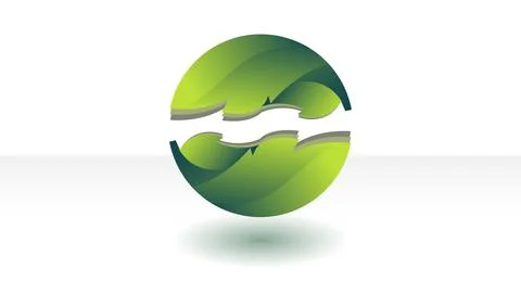 Abstract Circle Leaf Art Background Stock Illustration