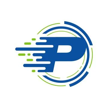 Abstract circle Letter P initial logo design vector template Stock Illustration