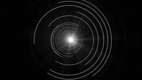Abstract circle light background 4K colorless LOOP Video stock 76151406