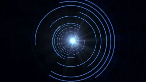 Abstract circle light background 4K blue LOOP Stock Footage 76151779