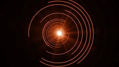 Abstract circle light background 4K golden LOOP Stock Footage 76152162